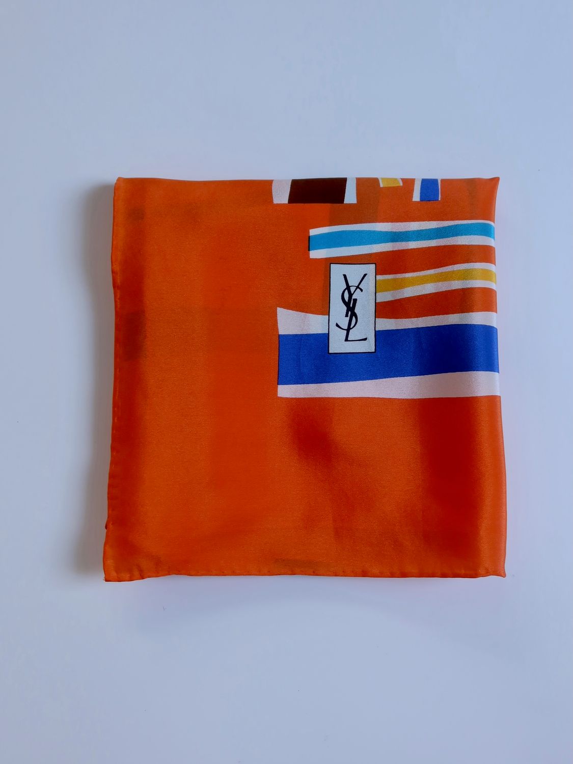 Yves Saint Laurent Graphic Silk Scarf