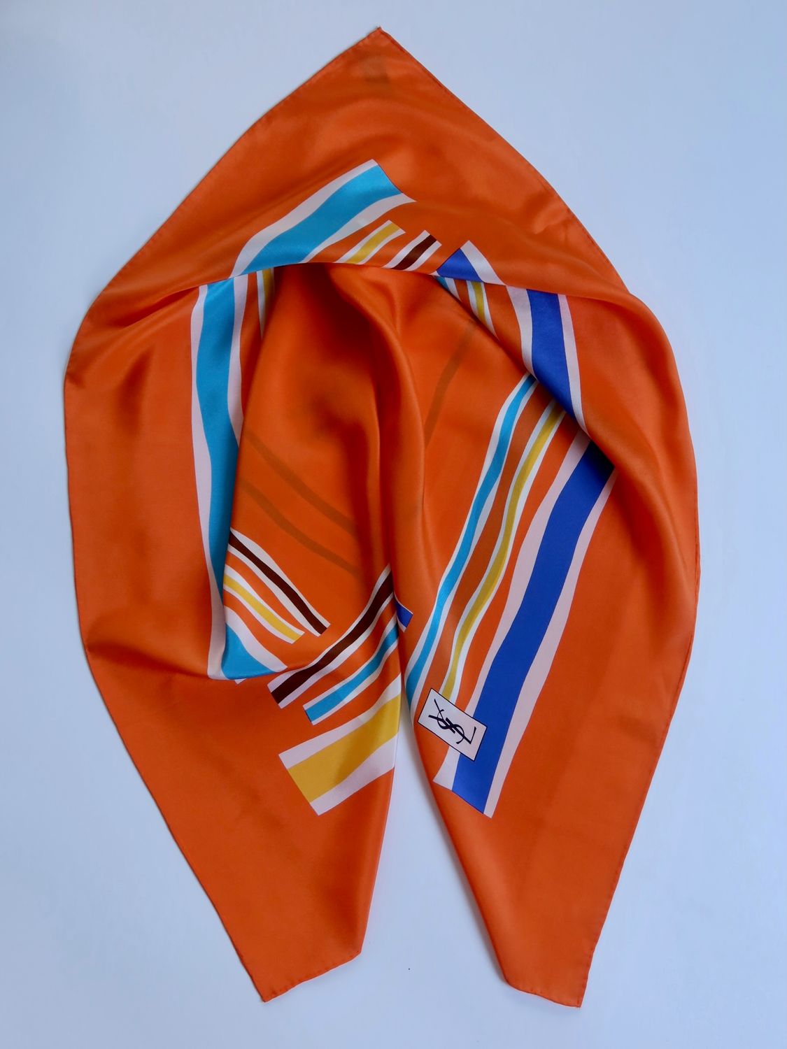 Yves Saint Laurent Graphic Silk Scarf