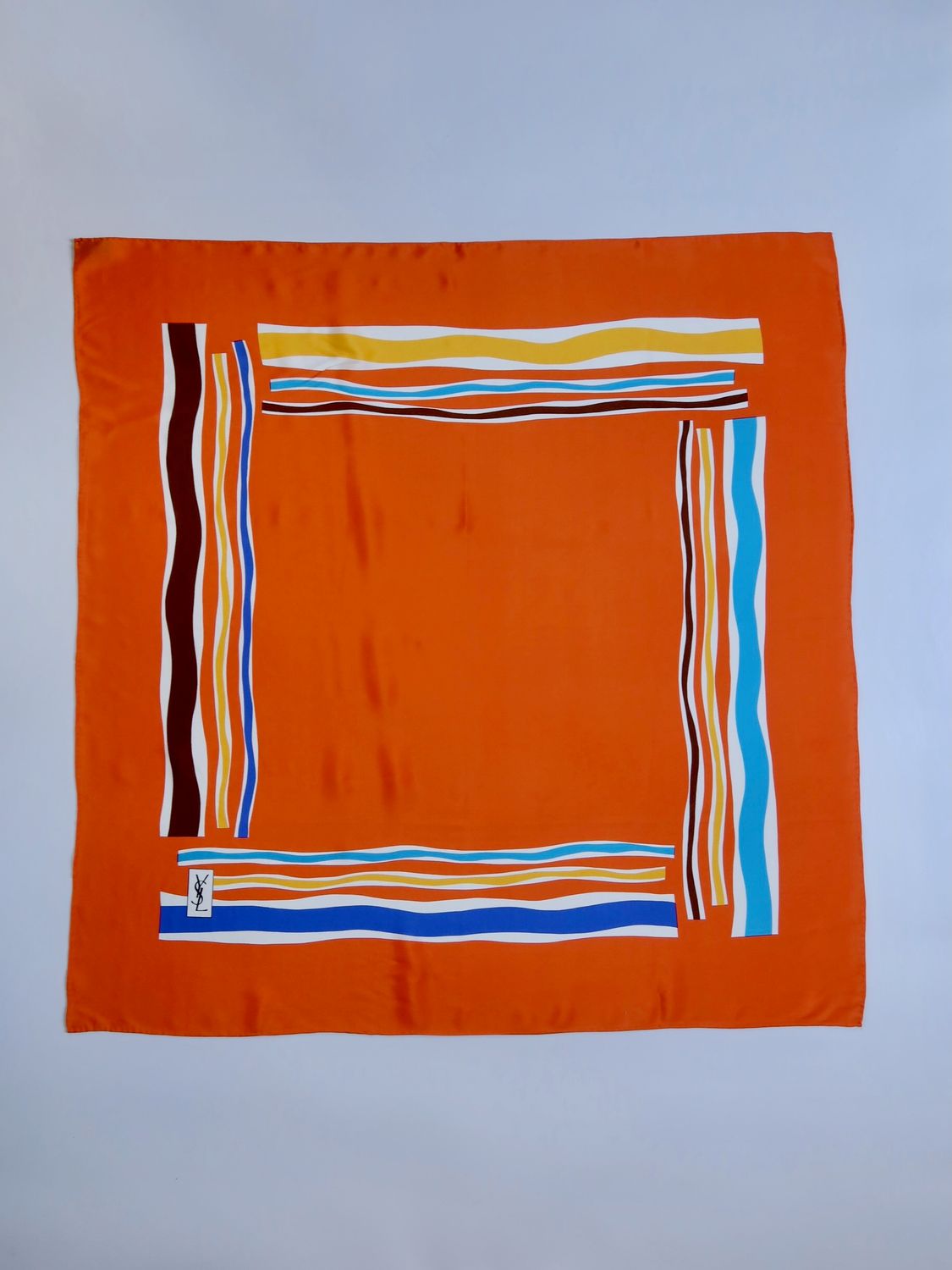 Yves Saint Laurent Graphic Silk Scarf