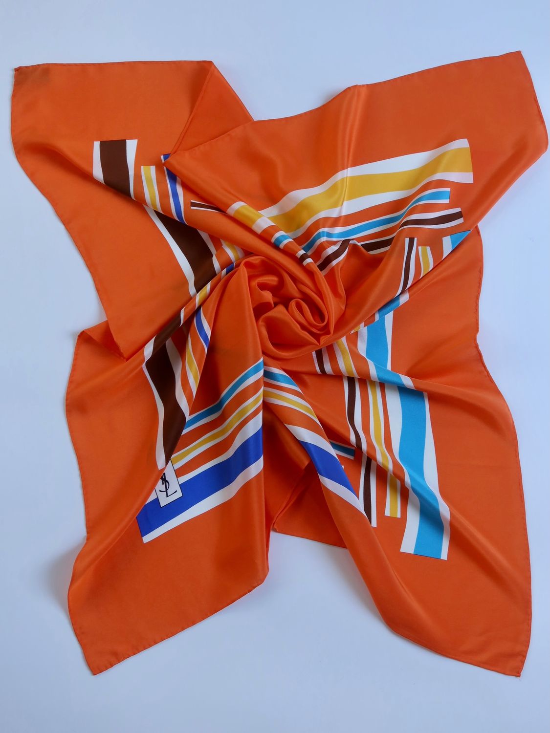 Yves Saint Laurent Graphic Silk Scarf