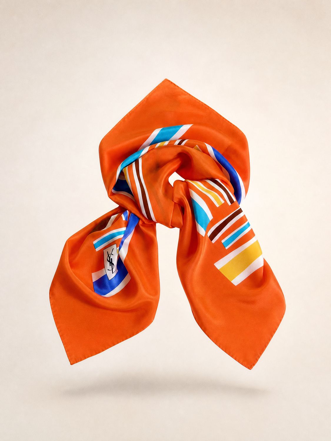 Yves Saint Laurent Graphic Silk Scarf