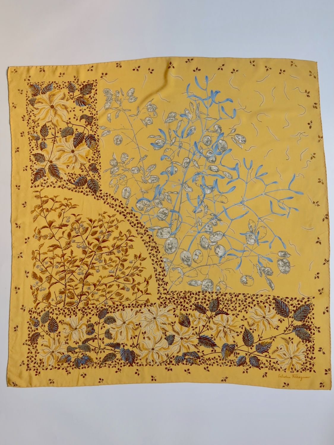 Salvatore Ferragamo Botanical Silk Scarf