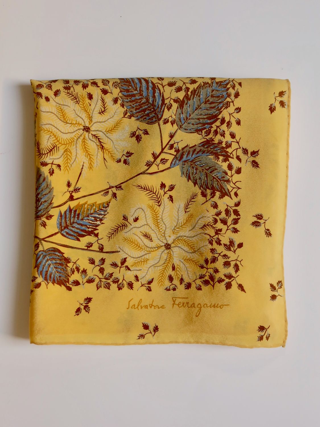 Salvatore Ferragamo Botanical Silk Scarf