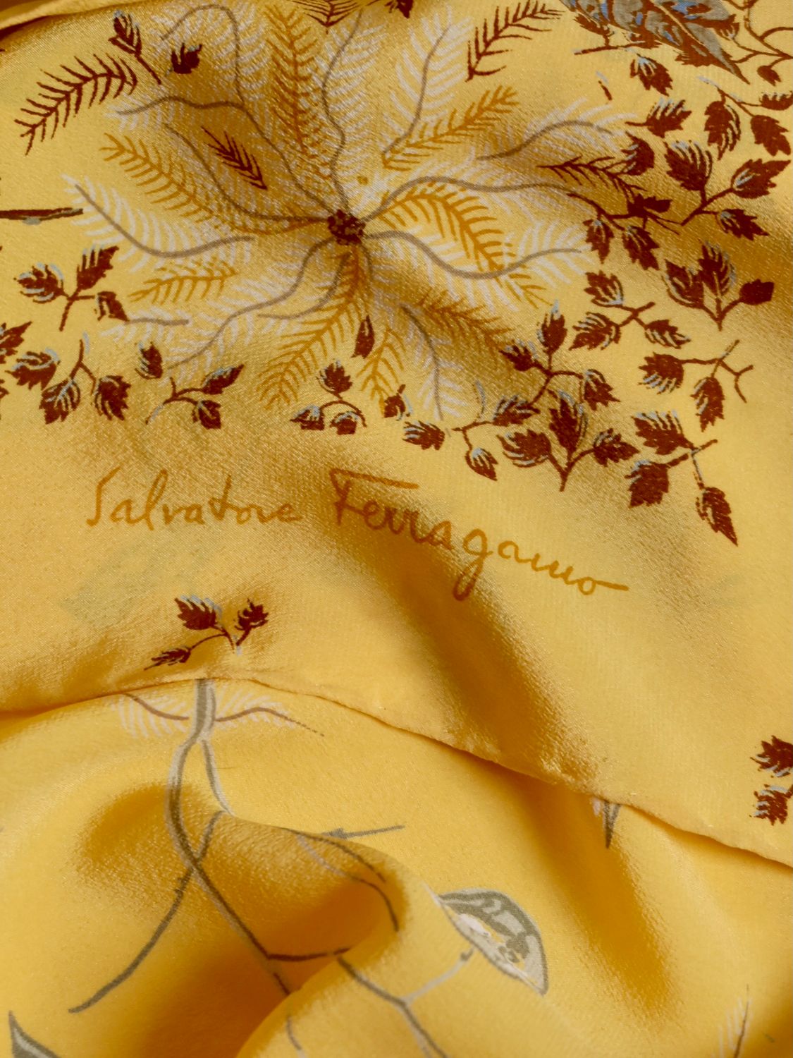 Salvatore Ferragamo Botanical Silk Scarf
