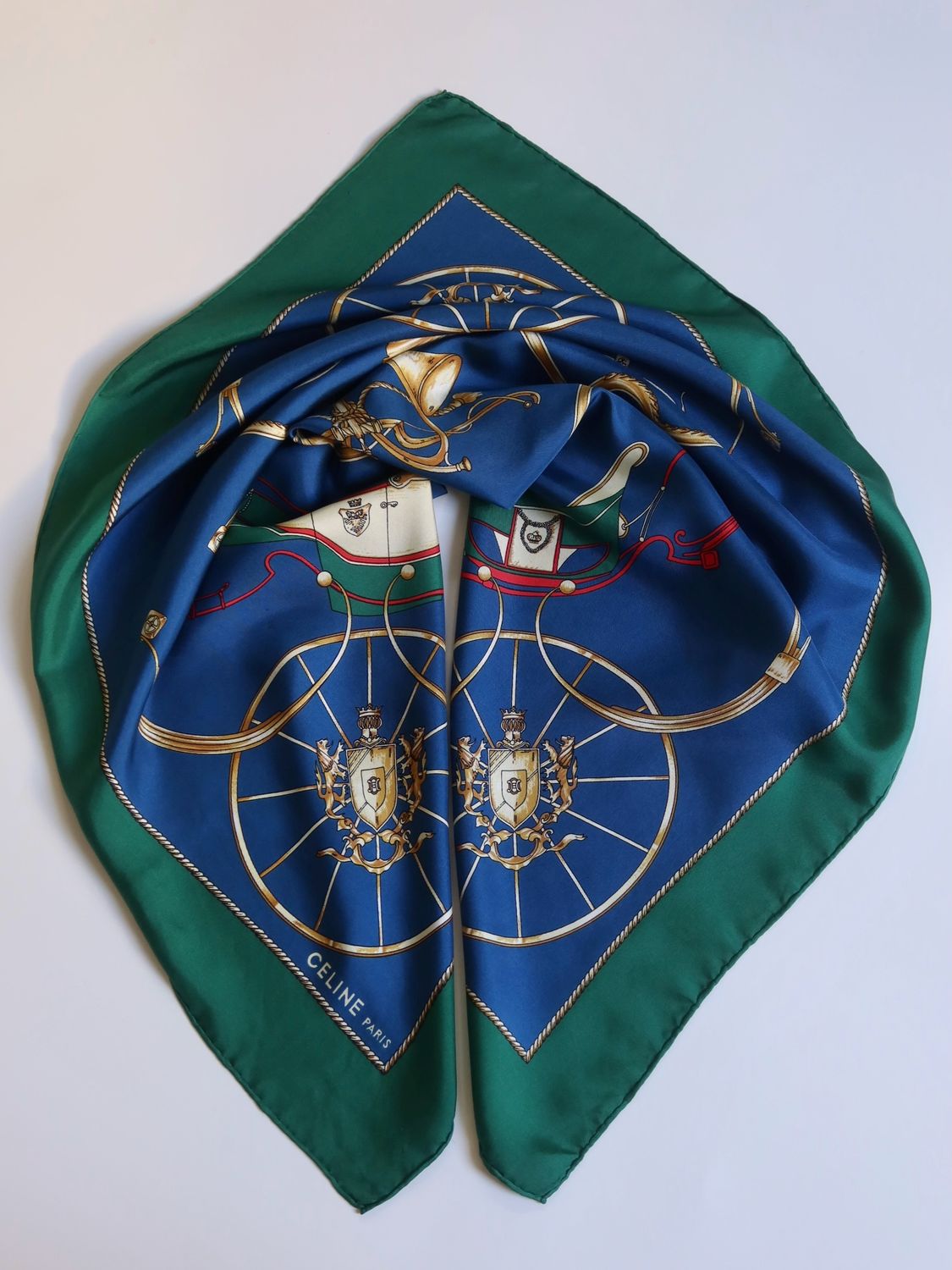 Celine Carriage Silk Scarf
