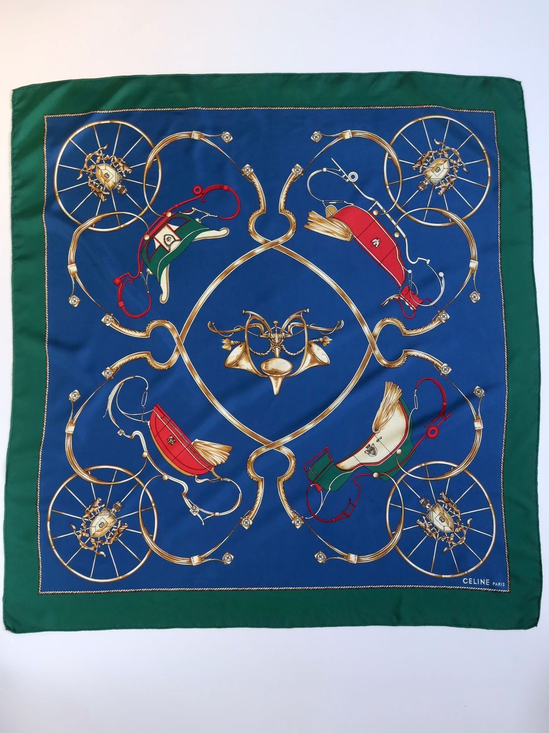 Celine Carriage Silk Scarf