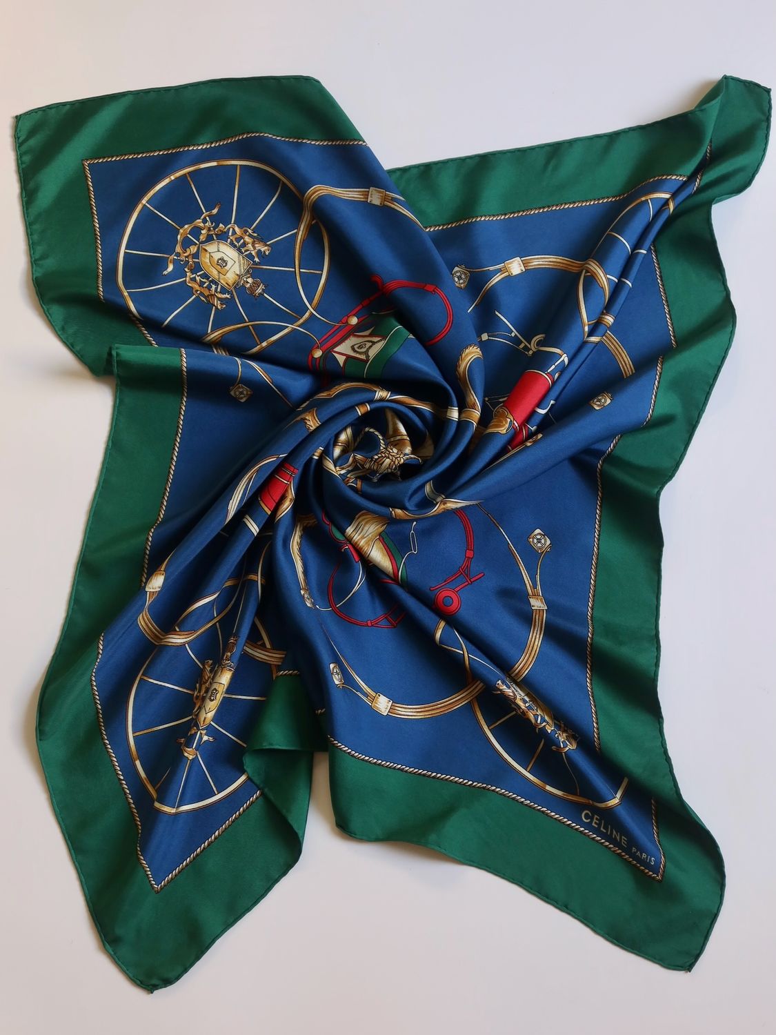 Celine Carriage Silk Scarf