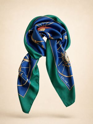 Celine Carriage Silk Scarf