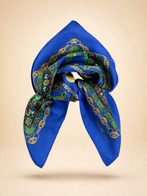 Celine Saddle Motif Silk Scarf