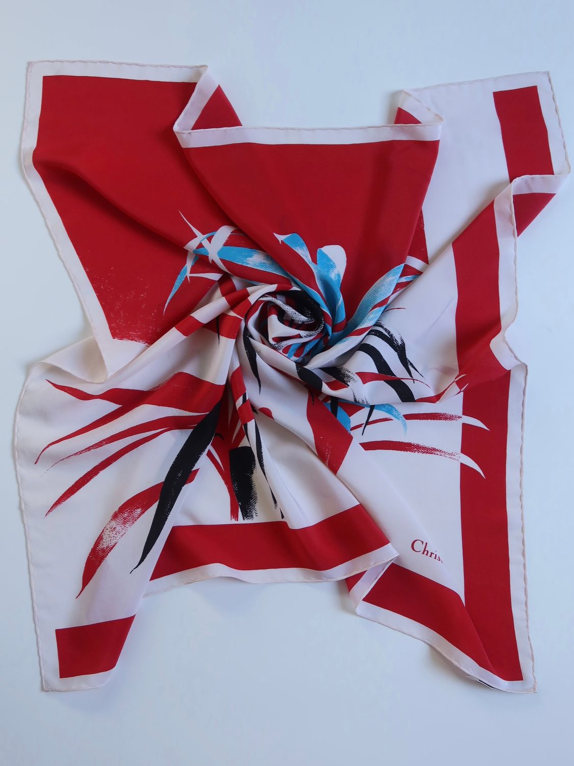 Christian Dior Tropical Palm Silk Scarf Christian Dior Tropical Palm Silk Scarf