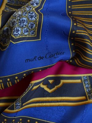 Must de Cartier Clock Silk Scarf