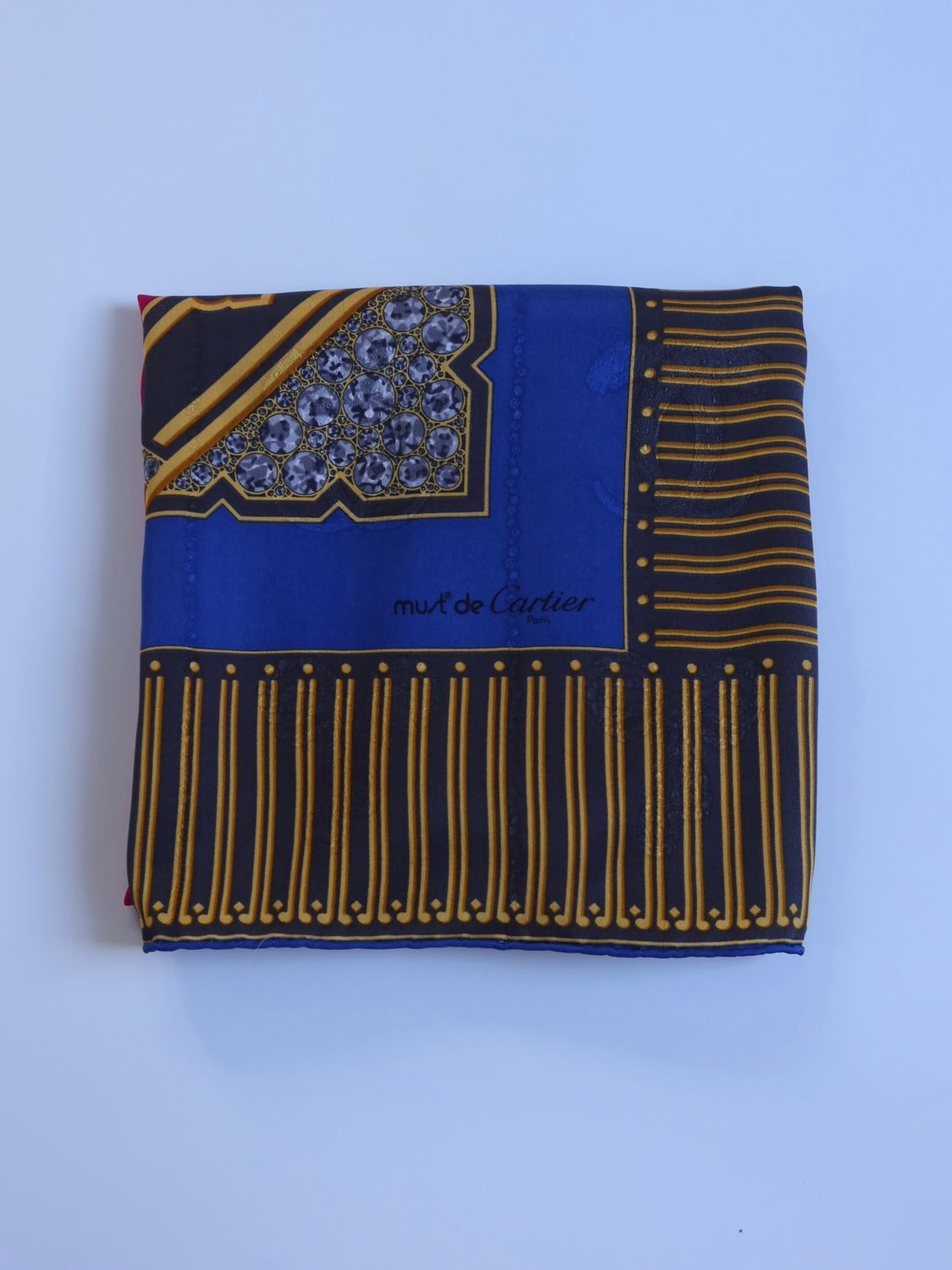 Must de Cartier Clock Silk Scarf
