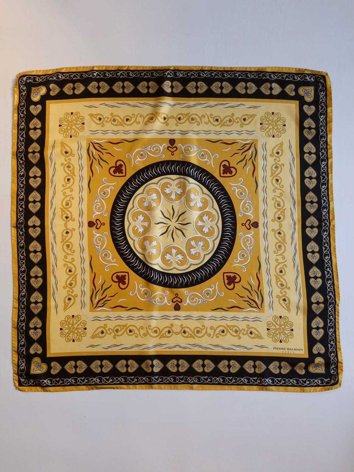 Pierre Balmain Ornamental Silk Scarf
