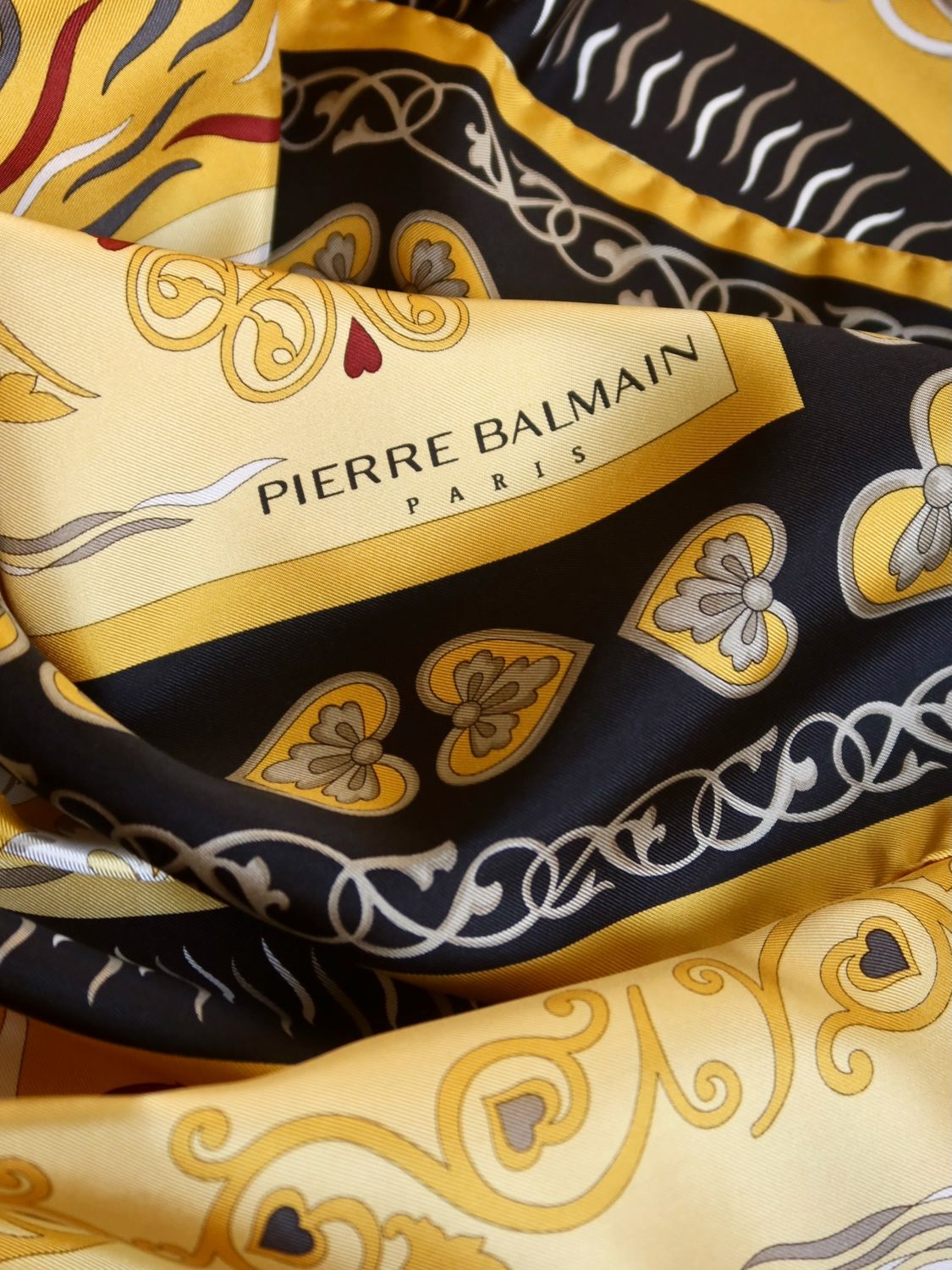 Pierre Balmain Ornamental Silk Scarf
