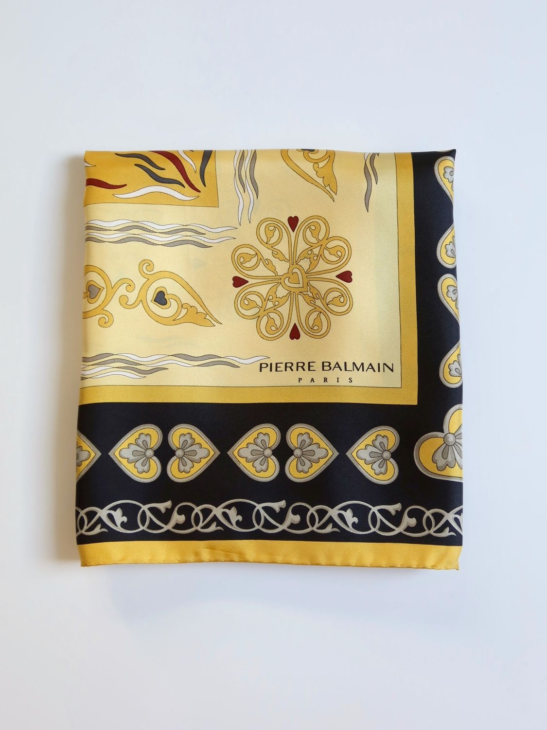 Pierre Balmain Ornamental Silk Scarf