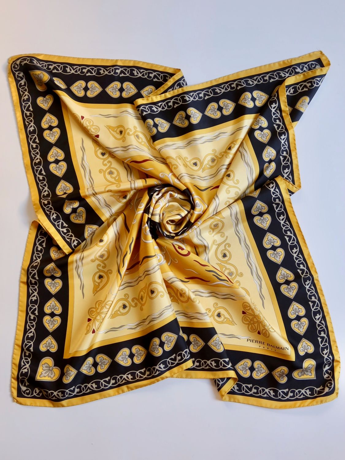 Pierre Balmain Ornamental Silk Scarf