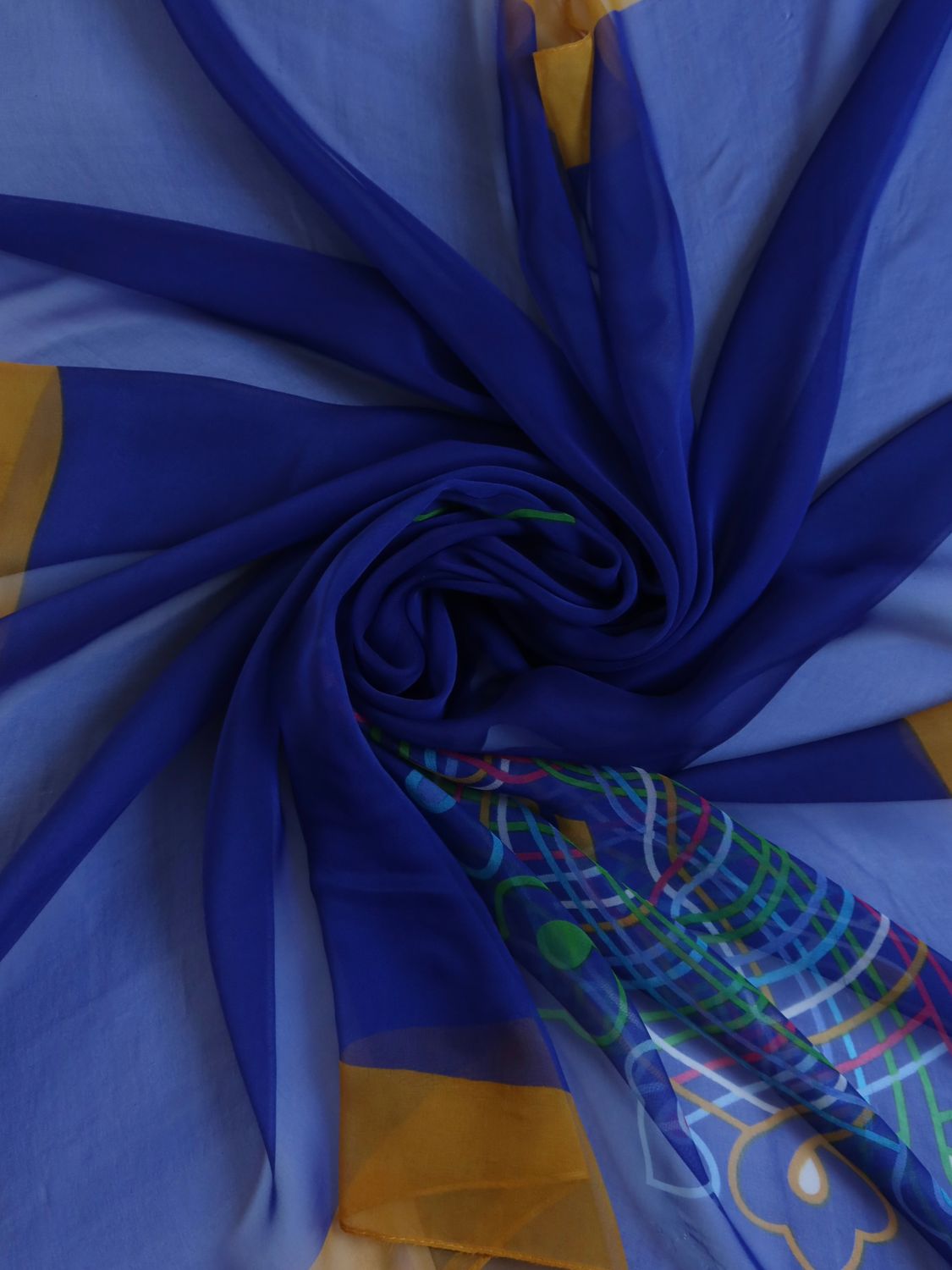 Fendi FF Monogram Silk Chiffon Scarf Fendi FF Monogram Silk Chiffon Scarf