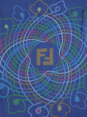 Fendi FF Monogram Silk Chiffon Scarf