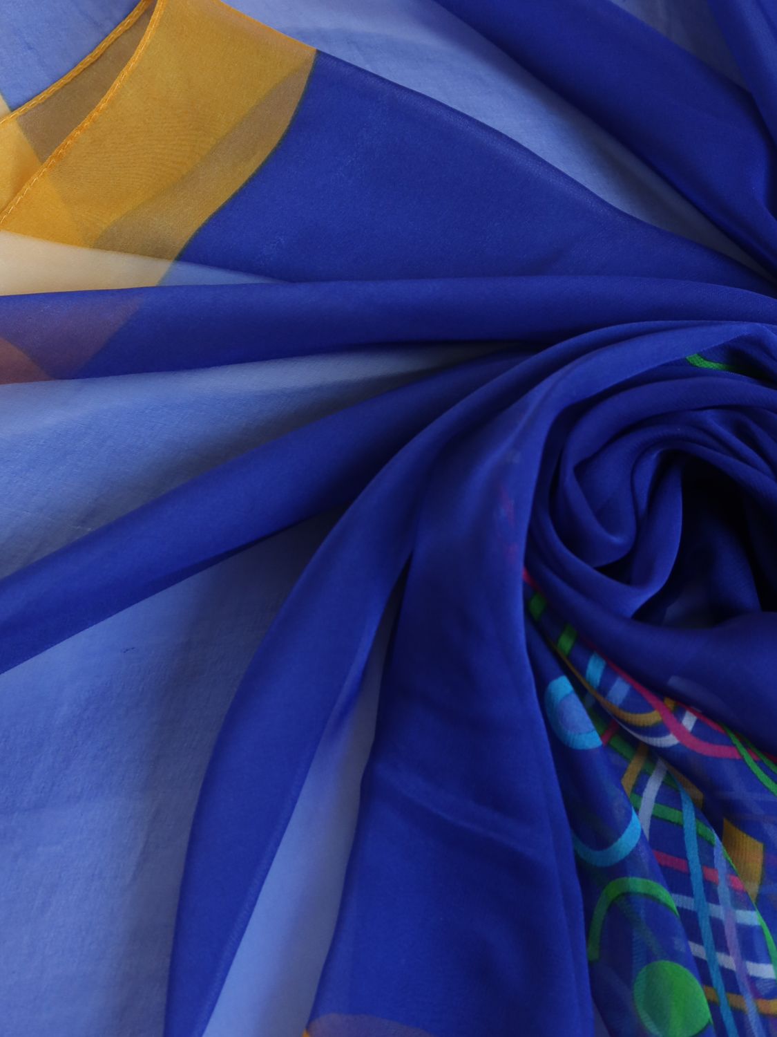 Fendi FF Monogram Silk Chiffon Scarf Fendi FF Monogram Silk Chiffon Scarf