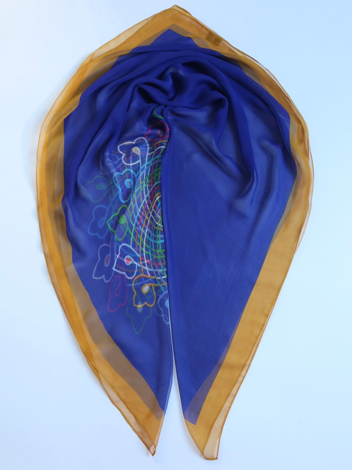 Fendi FF Monogram Silk Chiffon Scarf Fendi FF Monogram Silk Chiffon Scarf