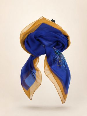 Fendi FF Monogram Silk Chiffon Scarf