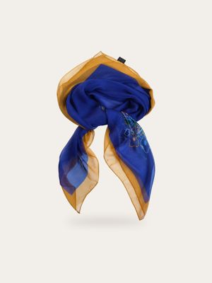 Fendi FF Monogram Silk Chiffon Scarf