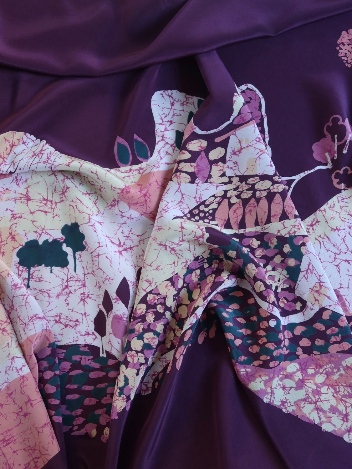 Helena Rubinstein Floral Silk Shawl
