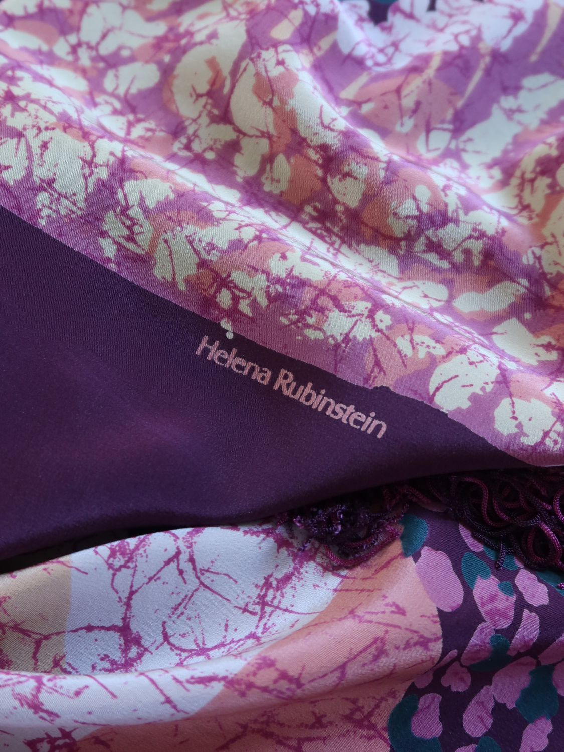 Helena Rubinstein Floral Silk Shawl