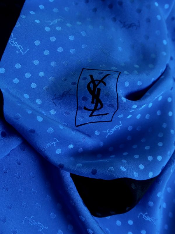 Yves Saint Laurent Monogram Silk Scarf