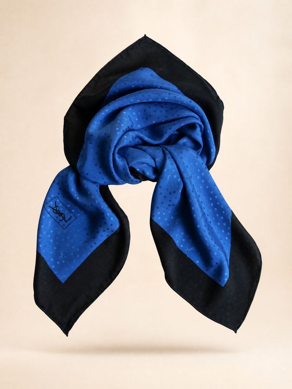 Yves Saint Laurent Monogram Silk Scarf