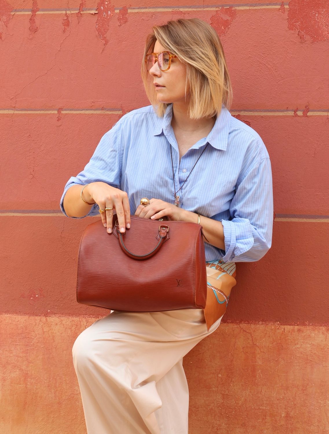 Louis Vuitton Speedy 30 Epi Brown Bag