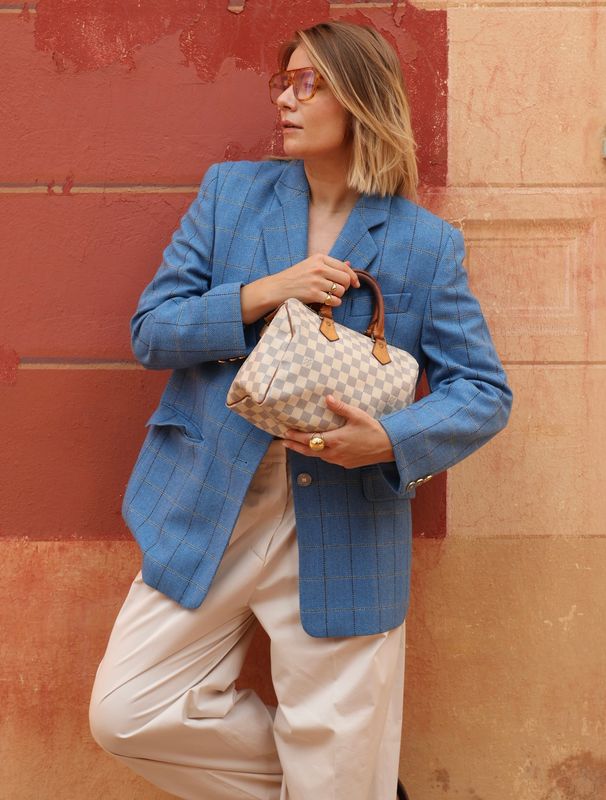 Louis Vuitton Speedy 25 Damier Azur Bag
