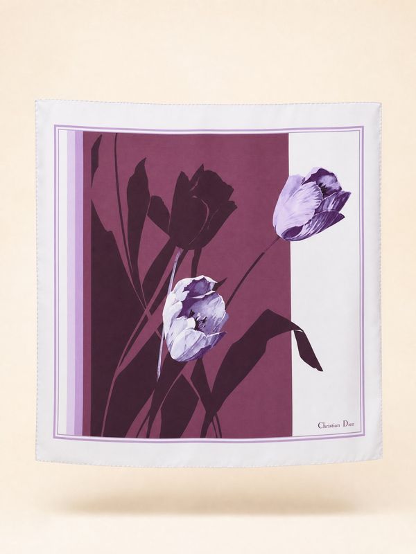Christian Dior Tulip Silk Scarf