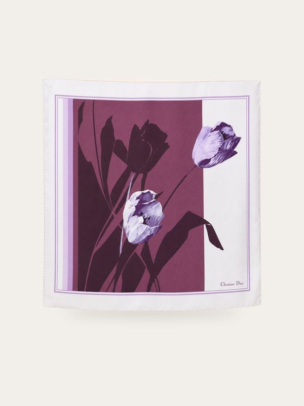 Christian Dior Tulip Silk Scarf