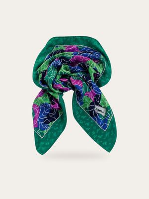 Yves Saint Laurent Abstract Silk Scarf