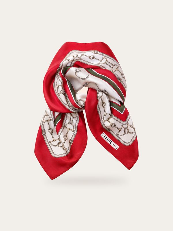 Celine Equestrian Stirrup Silk Scarf
