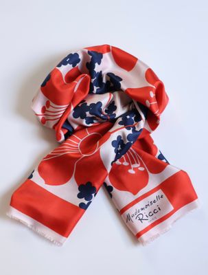 Nina Ricci Floral Silk Scarf
