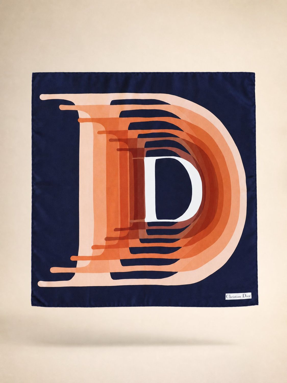 Christian Dior D Motif Silk Scarf