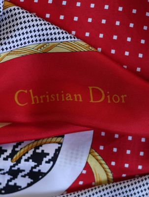 Christian Dior Equestrian Silk Scarf