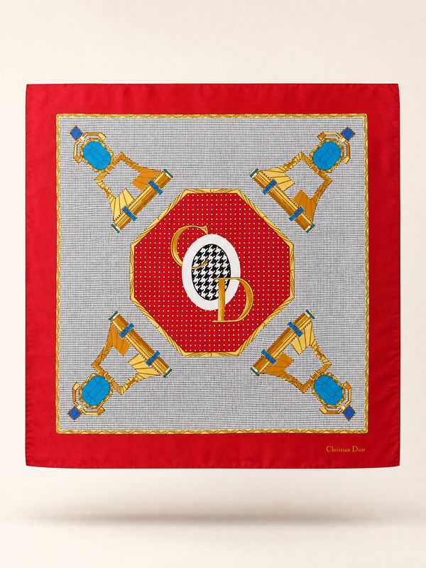 Christian Dior Equestrian Silk Scarf