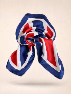 Vintage Geometric Silk Scarf