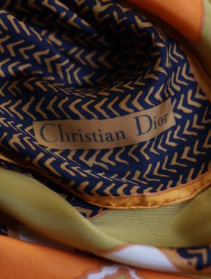 Christian Dior Graphic Silk Scarf