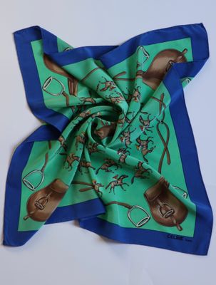 Celine Horse Racing Silk Scarf