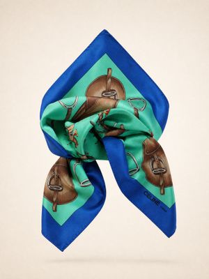 Celine Horse Racing Silk Scarf