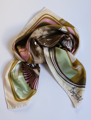 René Chantal Floral Silk Scarf