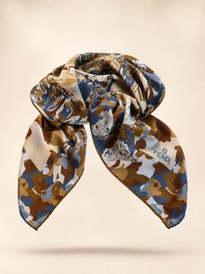Fendi City Collage Silk Scarf
