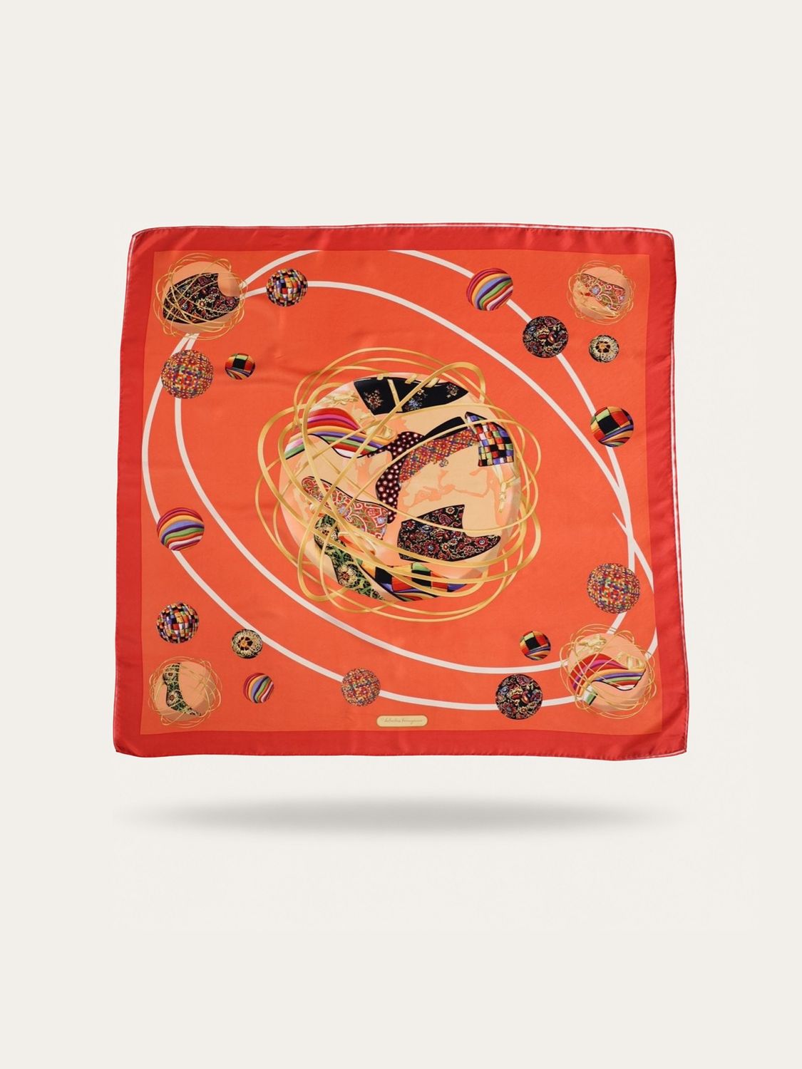 Ferragamo Orbital Spheres Silk Scarf