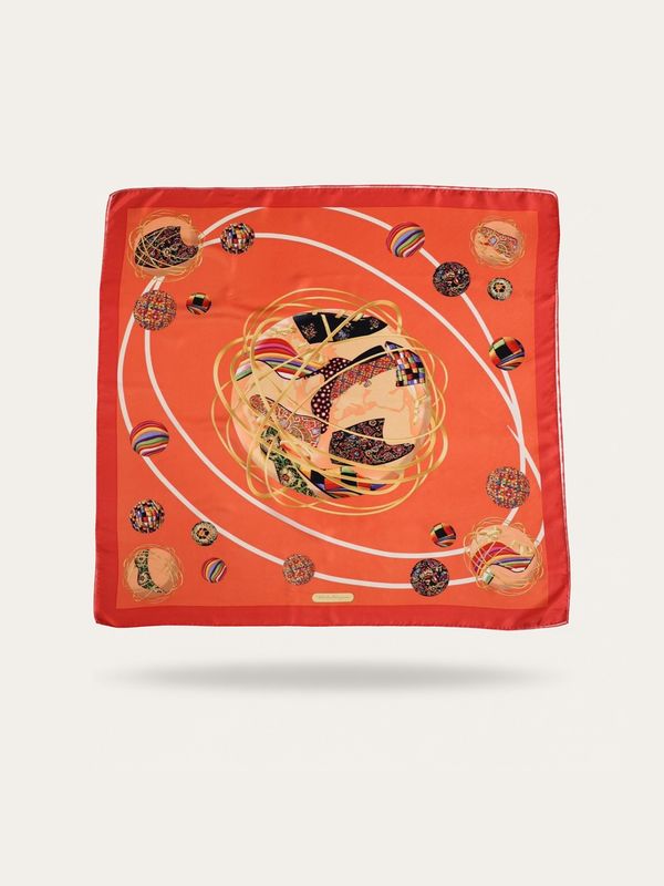 Ferragamo Orbital Spheres Silk Scarf