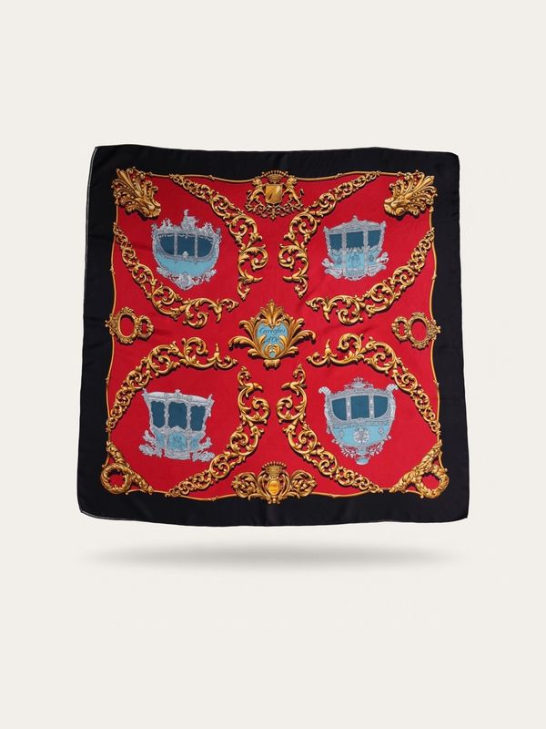 Hermès Carrosses d’Or Silk Scarf