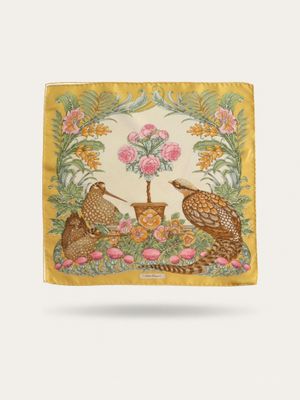 Ferragamo Garden Birds Silk Gavroche